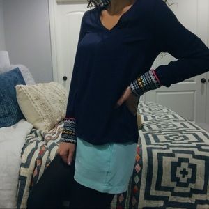 Navy blouse NWT